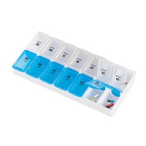 Teilbare Pillendose für 7 Tage mit 2 Fächern von Schramm©