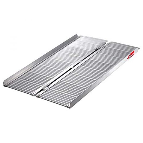 Solide Rollstuhlrampe aus Aluminium