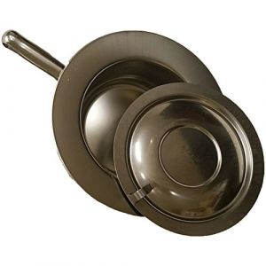 Schweizer Armee Stechbecken aus Edelstahl mit Deckel