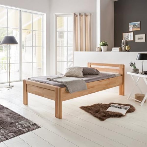 Seniorenbett aus Kernbuche